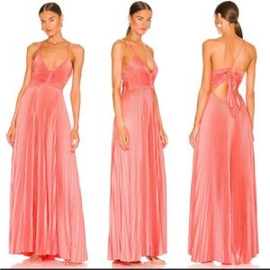 Perfect condition A.L.C pleated Aries gown in pink size 4